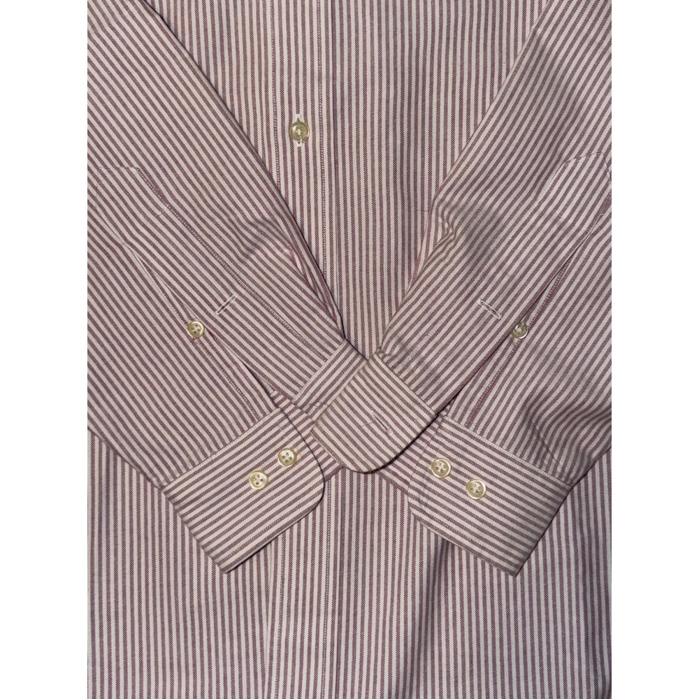 Polo Ralph Lauren Mens Pink White Striped Cotton Button Down Classic Fit XL - Picture 5 of 8